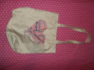 A canvas bag I got for free with purchase